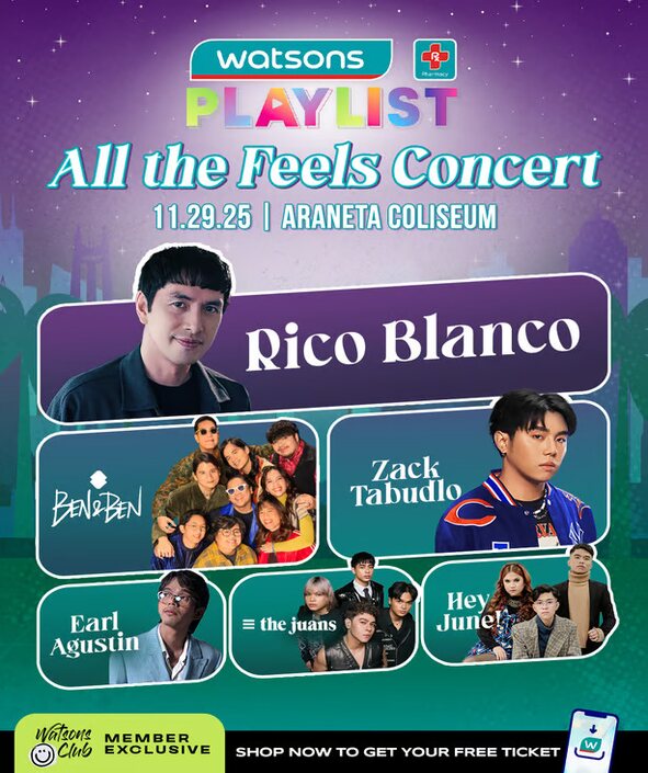 Watsons Playlist Presents ‘All the Feels Concert’ with FREE Tickets for Watsons Club Members!